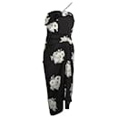 N°21 Chain-Embellished Floral Dress in Black Silk - Autre Marque