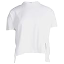 T-Shirt Acne Studios Piani Girocollo in Cotone Bianco
