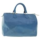 Louis Vuitton Epi Speedy 30 Hand Bag Toledo Blue M43005 LV Auth 39413