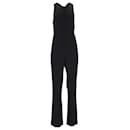 a.l.C. Back Cut-Out Olive Jumpsuit in Black Polyester - A.L.C