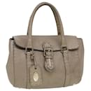FENDI Hand Bag Leather Gray Auth 39445 - Fendi