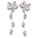 Cartier earrings, "Caress of Orchids", WHITE GOLD, ruby, amethysts and diamonds.