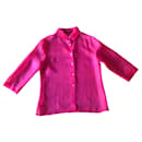 blusa de organza de seda rosa choque T. 36-38 - Autre Marque