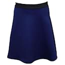 Sandro Paris A-line Flared Mini Skirt in Blue Polyester