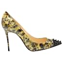Christian Louboutin Printed Geo 100 Pumps in Multicolor Patent Leather