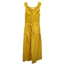 Ulla Johnson Lilith Midi Dress in Yellow Cotton