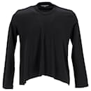 Balenciaga Long Sleeve T-Shirt in Black Cotton