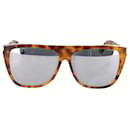 Saint Laurent Square Tinted Sunglasses in Brown Acetate