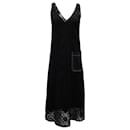 Joseph Sleeveless Midi Dress in Black Silk