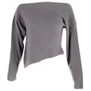 Suéter con hombros descubiertos de algodón gris de Alexander Wang