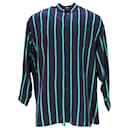 Balenciaga Striped Shirt in Navy Blue Polyester