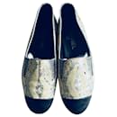 CC Snakeskin Loafers - Chanel