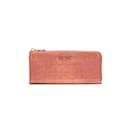Miu Miu Embossed Leather Zippy Wallet Leather Long Wallet in Good condition