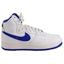 Nike Air Force 1 Hoher Retro-QS in Summit White/Spiel Royal Leather