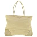 PRADA Shoulder Bag Nylon Beige Auth ny228 - Prada