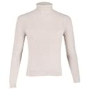 a.P.C. Turtleneck Textured Sweater in Beige Wool - Apc
