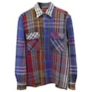 Missoni Checked Knitted Overshirt in Multicolor Wool