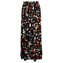 Boutique Moschino Maxi Skirt in Floral Print Viscose