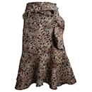 Johanna Ortiz Cynical Attitude Ruffled Leopard Skirt in Animal Print Polyester - Autre Marque