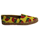 Dolce & Gabbana Watermelon Print Espadrilles in Yellow/red canvas
