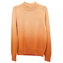 Tom Ford Dip-Dyed Mock-Neck Sweater in Orange Cashmere