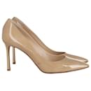 Jimmy Choo Romy Pumps in Nude Patent Leather