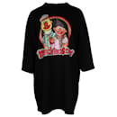 Moschino Vestido estilo camiseta Elmo & Bert de Barrio Sésamo en algodón negro
