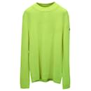 Moncler Knit Sweatershirt in Neon Yellow Wool