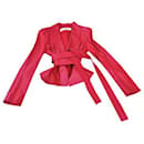 Jaqueta vermelha Dior de couro cordeiro