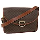CELINE Macadam Canvas Shoulder Bag PVC Leather Brown Auth 39968 - Céline