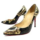 CHRISTIAN LOUBOUTIN SHOES KATE PUMPS 36.5 LEATHER PYTHON SHOES - Christian Louboutin