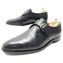 JOHN LOBB SHOES LOAFERS WITH FOULD BUCKLE 8EE 42 L LEATHER LOAFERS SHOES - John Lobb