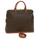 CELINE Macadam Canvas Boston Bag PVC Leather 2way Brown Auth 39945 - Céline