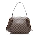 Louis Vuitton Damier Ebene Belem MM Canvas Shoulder Bag N51174 in Excellent condition