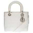 DIOR Lady Dior Bag in White Cotton - 100303