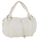 CELINE Shoulder Bag Leather White PP-SA-1027 Auth th3524 - Céline