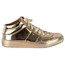 Jimmy Choo Belgravia Metallic Gold Sneakers