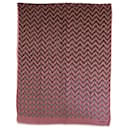 Cachecol Missoni Rosa Marrom com Padrão Chevron