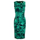 Michael Kors Emerald 'Malachite' Print Cocktail Dress