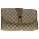 GUCCI GG Canvas Web Sherry Line Clutch Bag Beige Red Green 89.01.031 Auth uy099 - Gucci