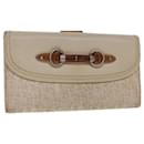 Christian Dior Trotter Canvas Long Wallet Beige 02-LU-0067 Auth yb069