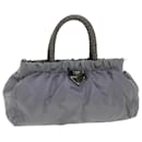 PRADA Hand Bag Nylon Gray Auth 40329 - Prada