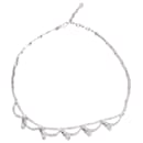 Swarovski Princess Heart Paved Necklace in Silver Metal
