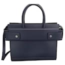 Horizon  Medium Navy Blue Leather Tote Bag - Givenchy