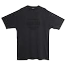 T-shirt con logo oversize Balenciaga in cotone grigio