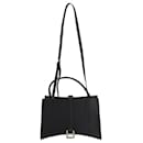 Balenciaga Small Hourglass East-West Tote Bag in Black Grained Calfskin Leather