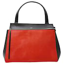 Celine Medium Edge Handbag in Red and Black calf leather Leather - Céline