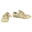 Louis Vuitton Mahina Leather Trainer Sneakers Ivory off White sz 37,5