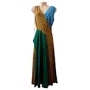 Vestido largo DvF de seda en varios colores con estampado de lunares - Diane Von Furstenberg