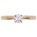 Solitaire yellow gold 18 set diamond carats 4 claws - Autre Marque